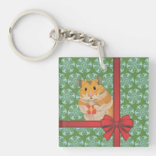 Hammy Christmas Hamster Christmas Key Ring