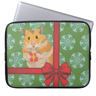Hammy Christmas Hamster Christmas Laptop Sleeve