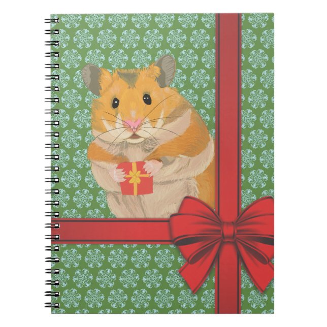 Hammy Christmas Hamster Christmas Notebook (Front)