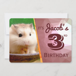 HammyVille - Cute Hamster Birthday Invitation Card