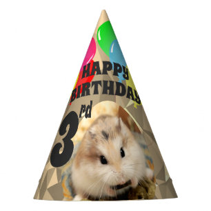 Hammyville - Cute Hamster Brown Gems Party Hat