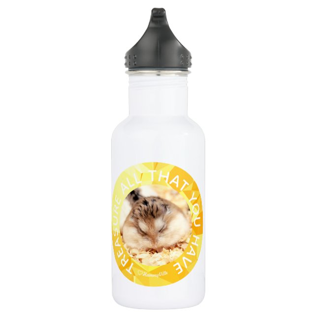 Hammyville - Cute Hamster Customised Your Own 532 Ml Water Bottle (Right)