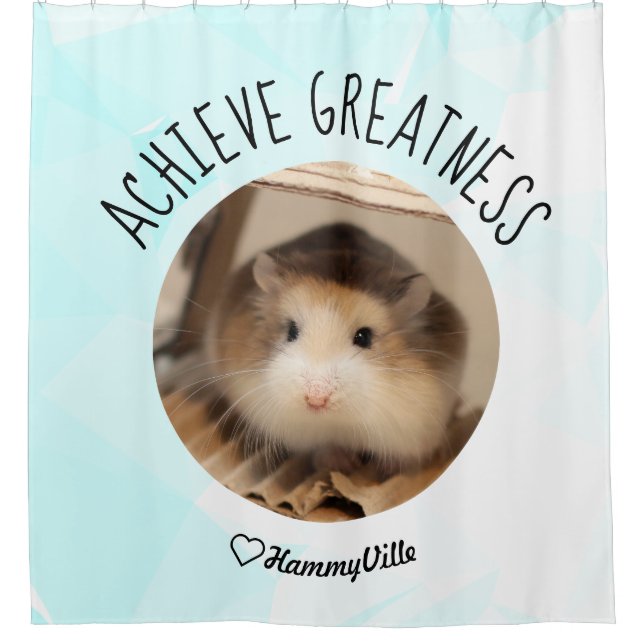 HammyVille - Cute Hamster Fresh & Squeeky Clean Shower Curtain (Front)