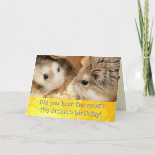 Hammyville - Cute Hamster Happy Birthday Card