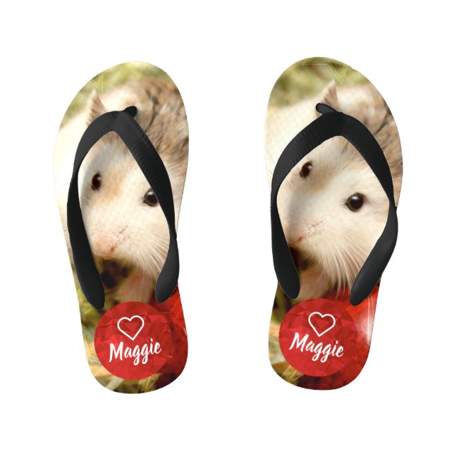 HammyVille - Cute Hamster Kid's Jandals (Footbed)
