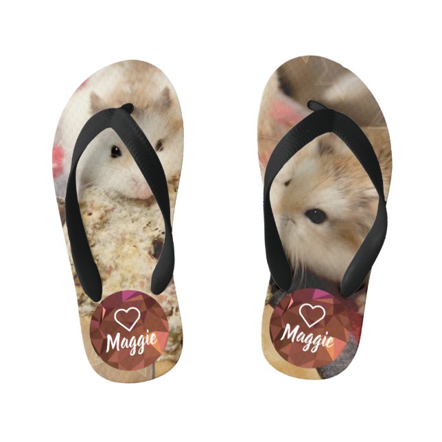 HammyVille - Cute Hamster Kid's Jandals (Footbed)