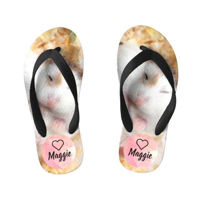 HammyVille - Cute Hamster Kid's Jandals (Footbed)