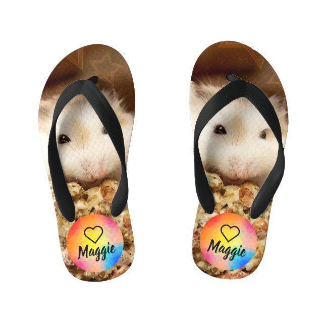 HammyVille - Cute Hamster Kid's Jandals (Footbed)