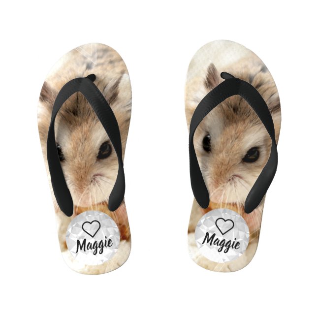 HammyVille - Cute Hamster Kid's Jandals (Footbed)