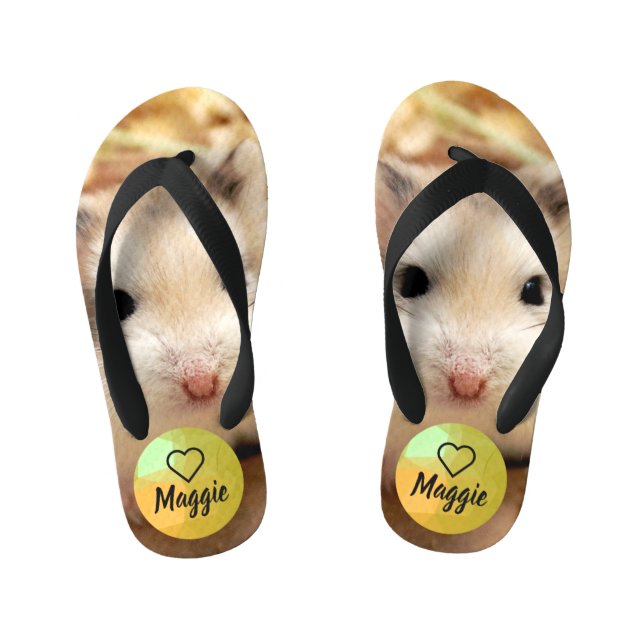 HammyVille - Cute Hamster Kid's Jandals (Footbed)