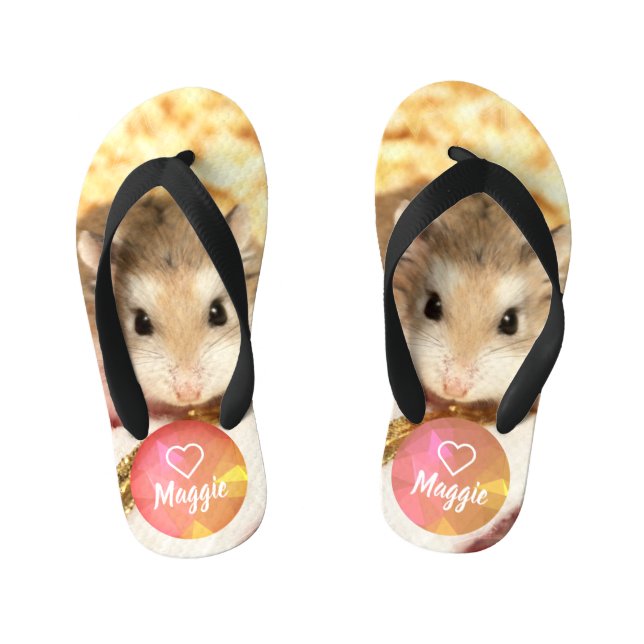 HammyVille - Cute Hamster Kid's Jandals (Footbed)