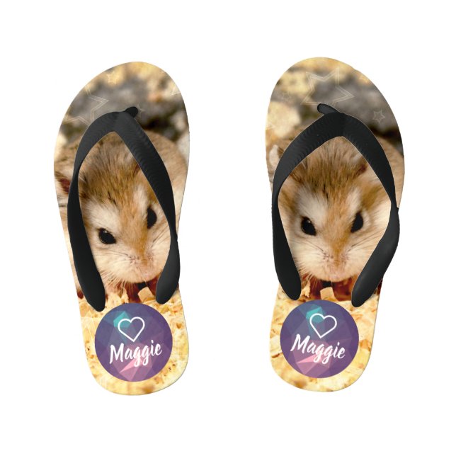 HammyVille - Cute Hamster Kid's Jandals (Footbed)