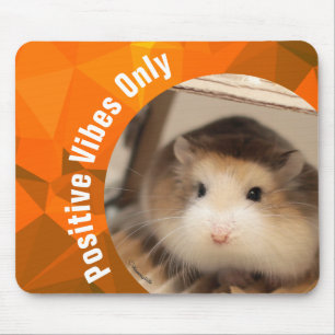 HammyVille - Cute Hamster Positive Vibes Only Mouse Pad