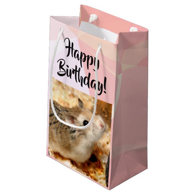 Hammyville - Cute Hamster Small Gift Bag (Back Angled)