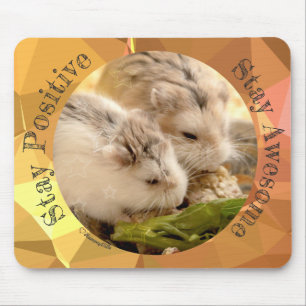 HammyVille - Cute Hamster Stay Awesome Mouse Pad