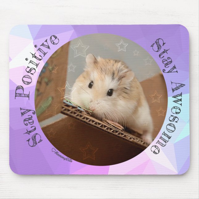HammyVille - Cute Hamster Stay Awesome Mouse Pad (Front)