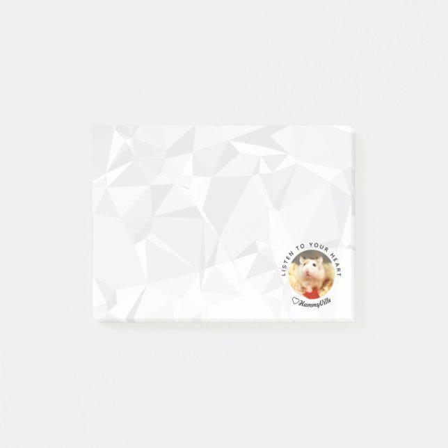 HammyVille - Cute Hamster with Motivational Quote Post-it Notes (Front)