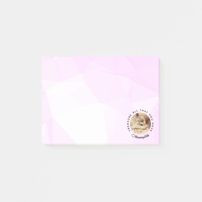 HammyVille - Cute Hamster with Motivational Quote Post-it Notes (Front)