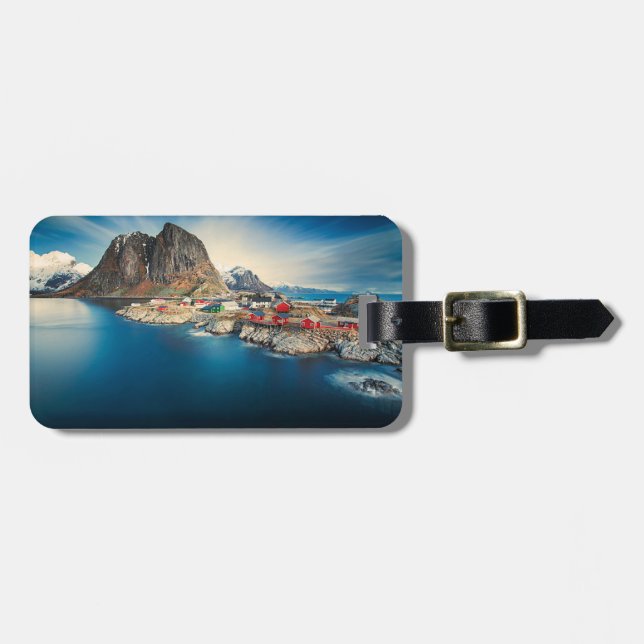 Hamnøy Norway stylised Magnet Luggage Tag (Front Horizontal)