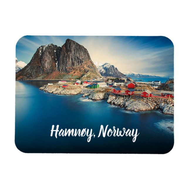 Hamnøy Norway stylized Magnet (Horizontal)