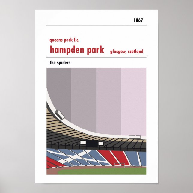 Hampden Park, Glasgow. Stadium poster (Front)