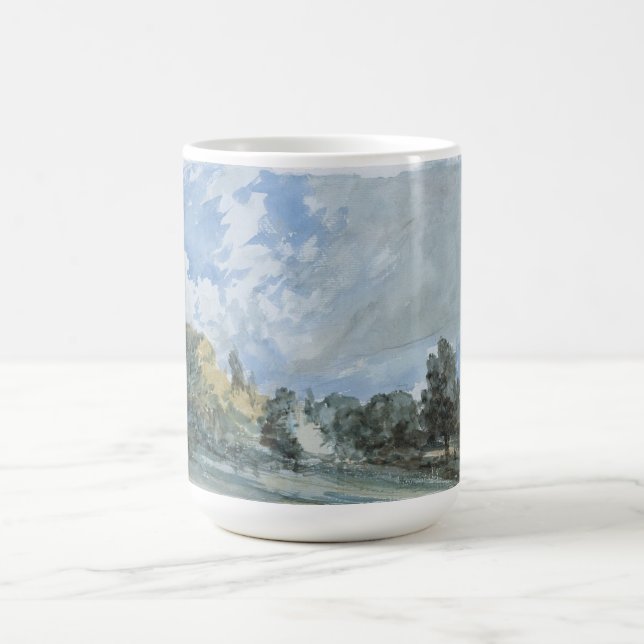 Hampstead Heath (by John Constable) Coffee Mug (Center)