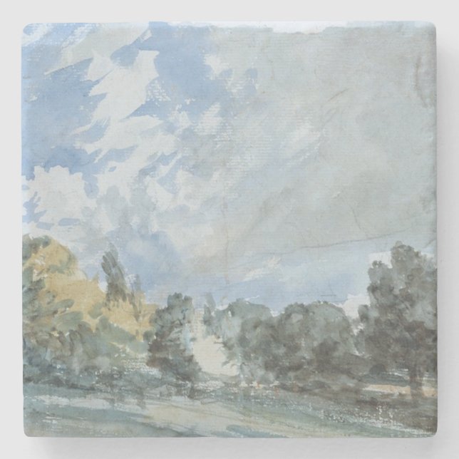 Hampstead Heath (by John Constable) Stone Coaster (Front)