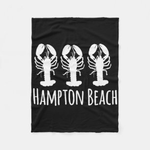 Hampton Beach New Hampshire Lobster Nautical Coast Fleece Blanket