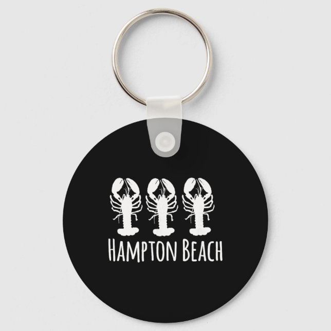 Hampton Beach New Hampshire Lobster Nautical Coast Key Ring (Front)