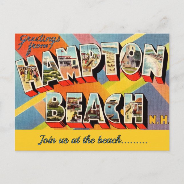Hampton Beach NH Occasion Postcard (Front)