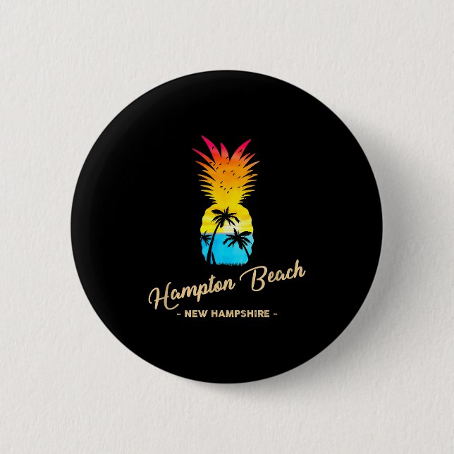 Hampton Beach Souvenir Ne - New Hampshire Men Wome 6 Cm Round Badge (Front)