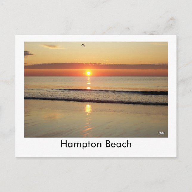 Hampton Beach Sunrise Postcard (Front)