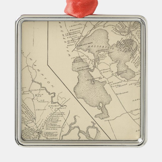 Hampton Falls, Auburn Metal Tree Decoration (Front)