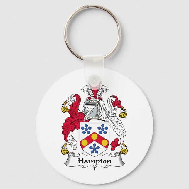 Hampton Family Crest Key Ring (Front)