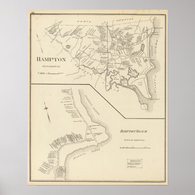 Hampton, Hampton Beach Poster (Front)