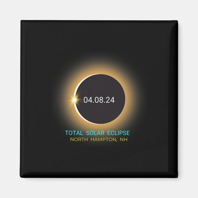 Hampton Nh Total Solar Eclipse 040824 New Hampshir Magnet (Front)