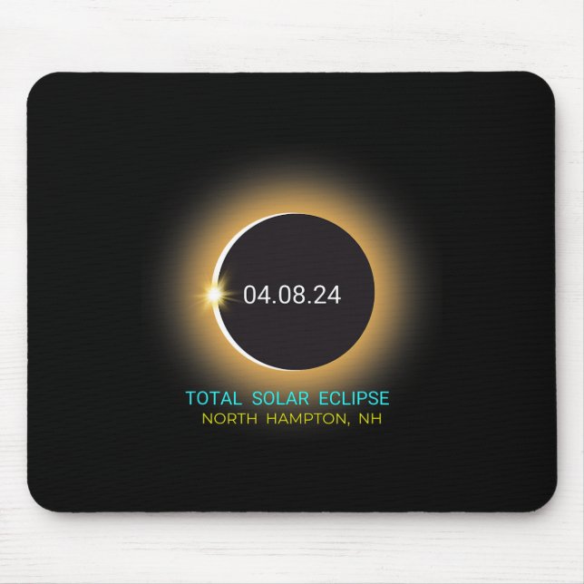 Hampton Nh Total Solar Eclipse 040824 New Hampshir Mouse Pad (Front)