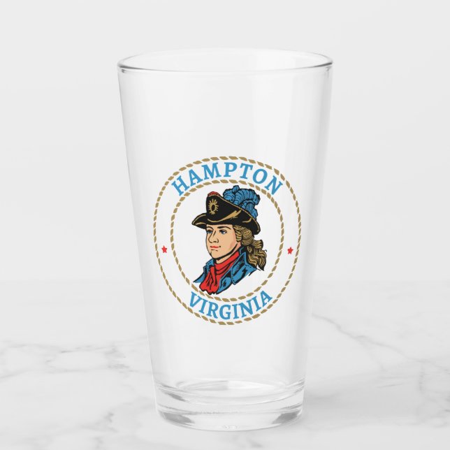 Hampton Virginia Colonial Glass (Front)