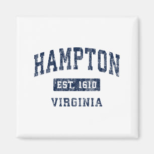 Hampton Virginia Va Vintage Established Srts Desig Magnet