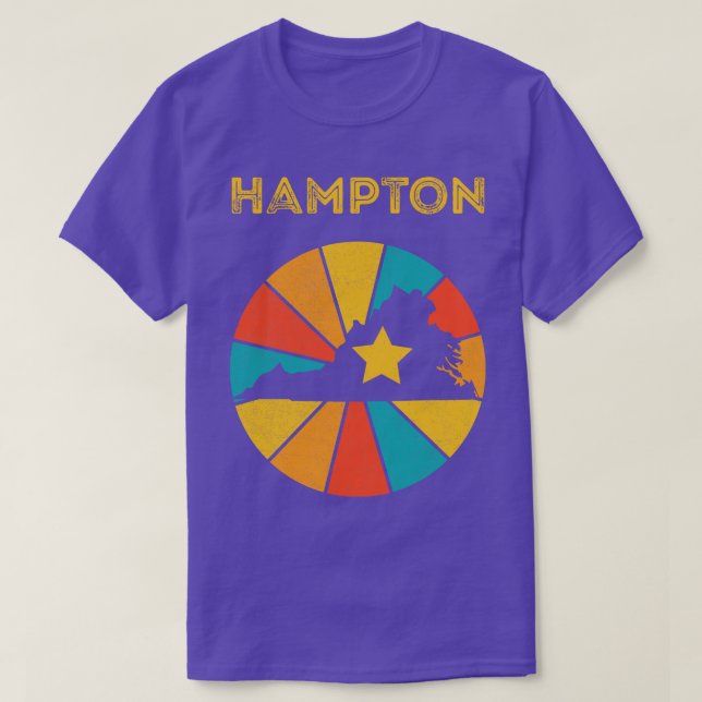 Hampton Virginia Vintage Distressed Souvenir 1 T-Shirt (Design Front)