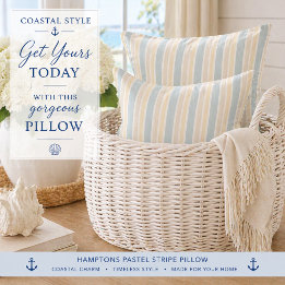 Hamptons Coastal Stripe Kitchen Towel Cushion