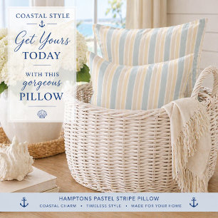 Hamptons Coastal Stripe Kitchen Towel Cushion