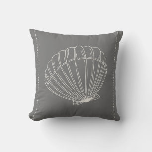 Hamptons Style Lion’s Paw Shell Cushion
