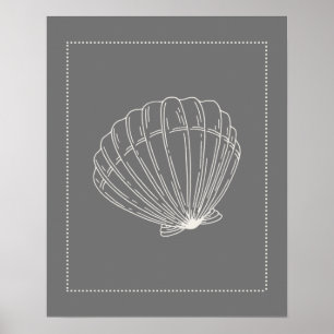 Hamptons Style Lion’s Paw Shell Poster