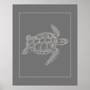 Hamptons Style Turtle Print