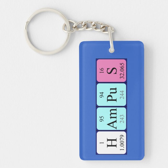 Hampus periodic table name keyring (Front)