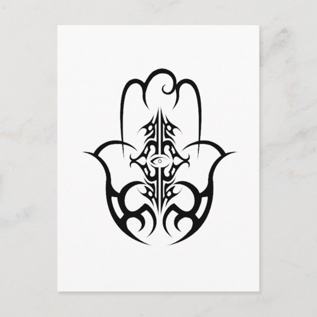 HAMSA - black and white Postcard (Front)