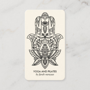 Hamsa Black Wellness spa massage yoga holistic Business Card
