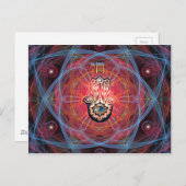 Hamsa - CHAI - Sacred Geometry Postcard (Front/Back)