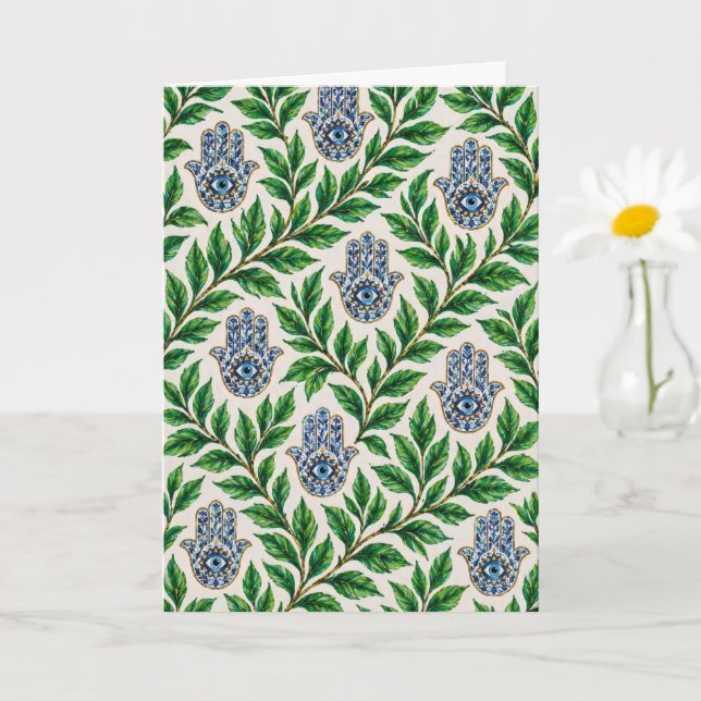 Hamsa Eye Botanical Card (Small Plant)